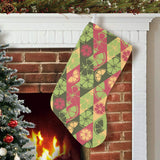 Cool Geometric lime pattern Christmas Stocking