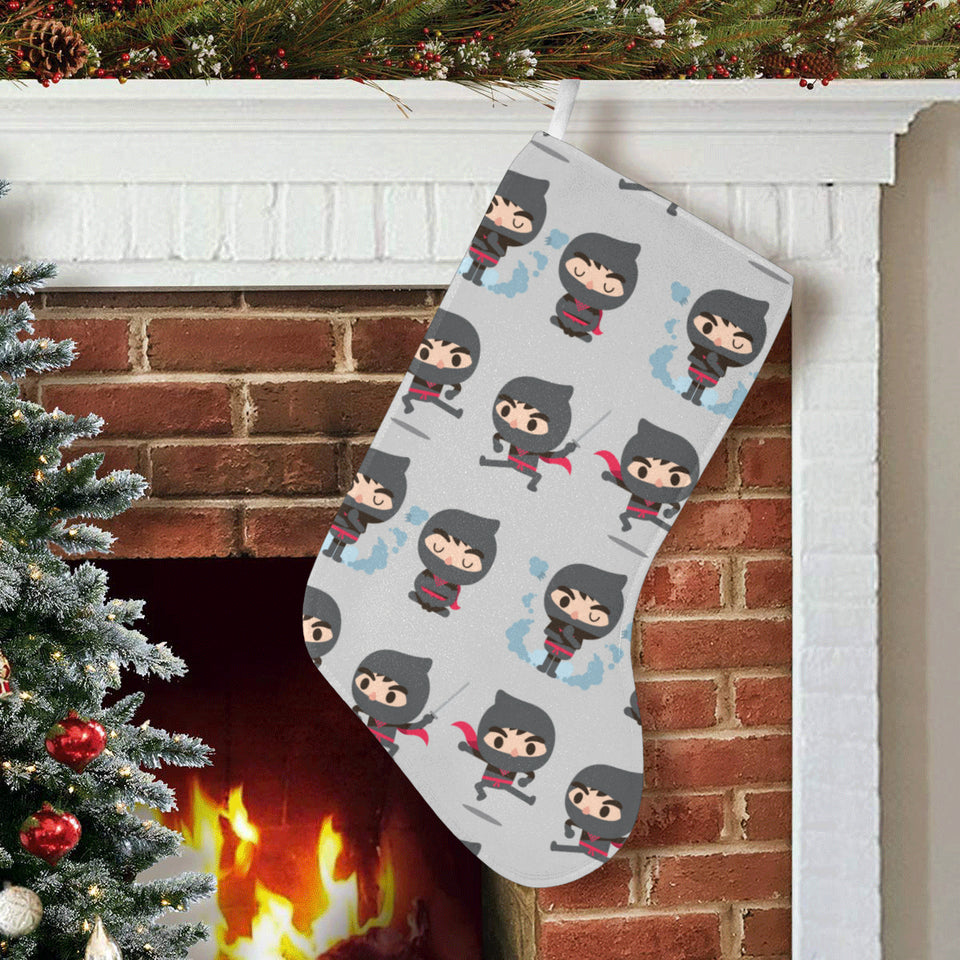 Cute ninja pattern Christmas Stocking