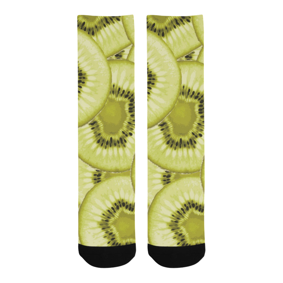 Sliced kiwi pattern Crew Socks