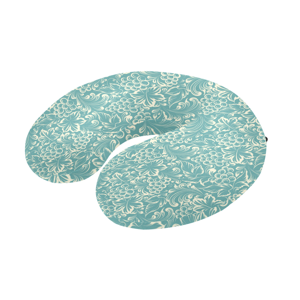 Classic Hand drawn Grape pattern U-Shaped Travel Neck Pillow