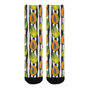 papaya design pattern Crew Socks