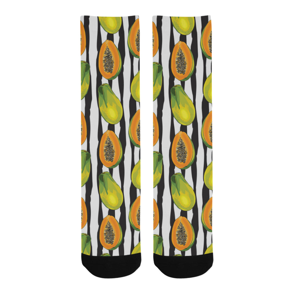papaya design pattern Crew Socks