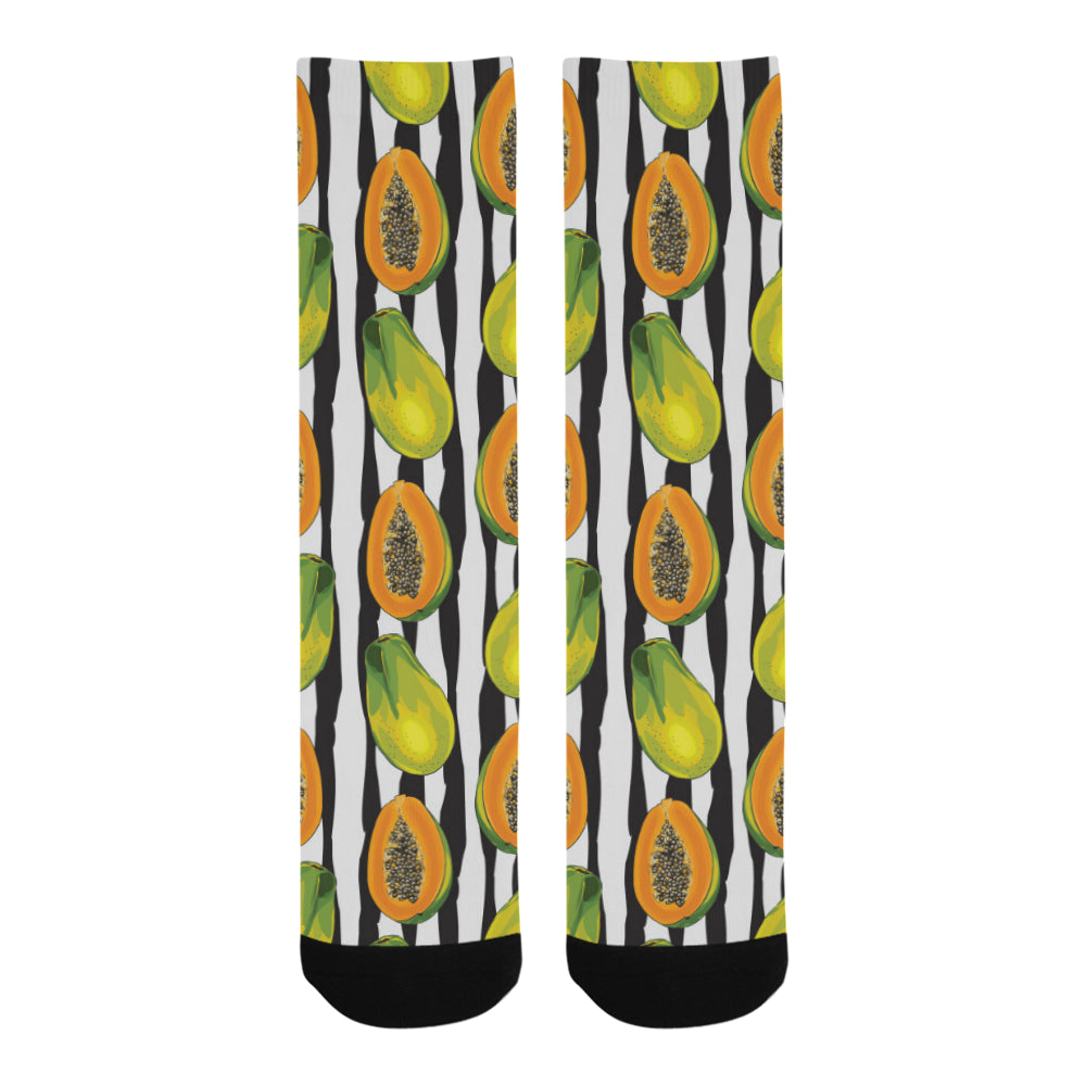 papaya design pattern Crew Socks