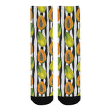 papaya design pattern Crew Socks