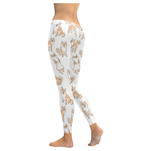 shiba inu dog pattern Women's Legging Fulfilled In US