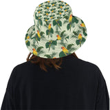 Beautiful parrot palm leaves pattern Unisex Bucket Hat