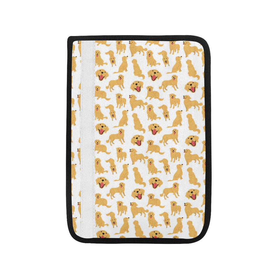 Golden Retriever Pattern Print Design 05 Car Seat Belt Cover