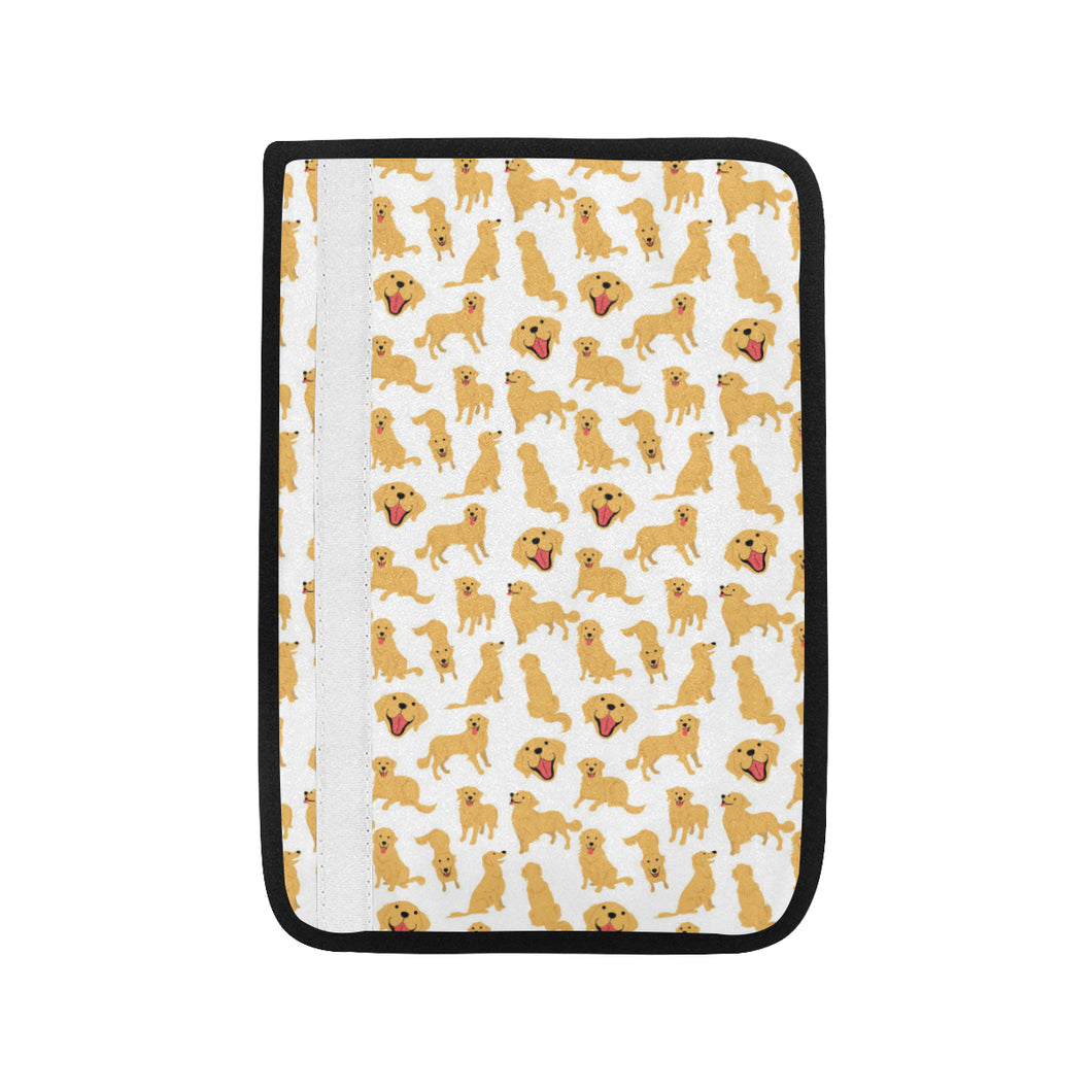 Golden Retriever Pattern Print Design 05 Car Seat Belt Cover