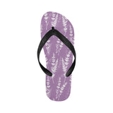 Lavender flowers purple pattern Unisex Flip Flops