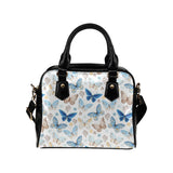 blue butterfly pattern Shoulder Handbag
