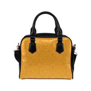 Orange traditional indian element pattern Shoulder Handbag
