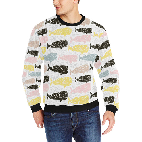 Whale dot pattern Men's Crew Neck Sweatshirt