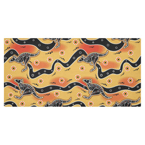 Kangaroo Australian aboriginal art pattern Tablecloth