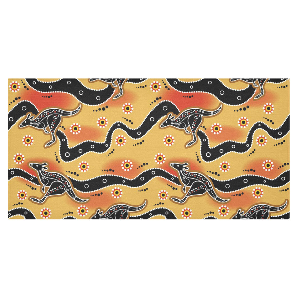 Kangaroo Australian aboriginal art pattern Tablecloth