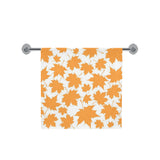 Orange Maple Leaf pattern Bath Towel