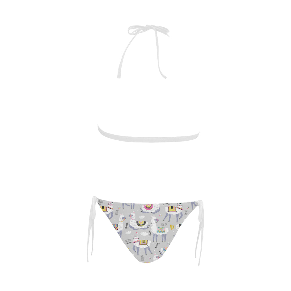 Cute Llama Alpaca pattern Sexy Bikinis Two-Piece Swimsuits
