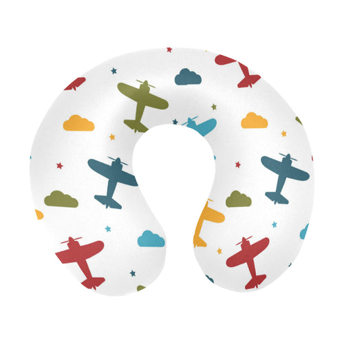 Airplane star cloud colorful U-Shaped Travel Neck Pillow