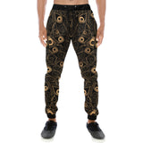 Gold peacock feather pattern Unisex Casual Sweatpants