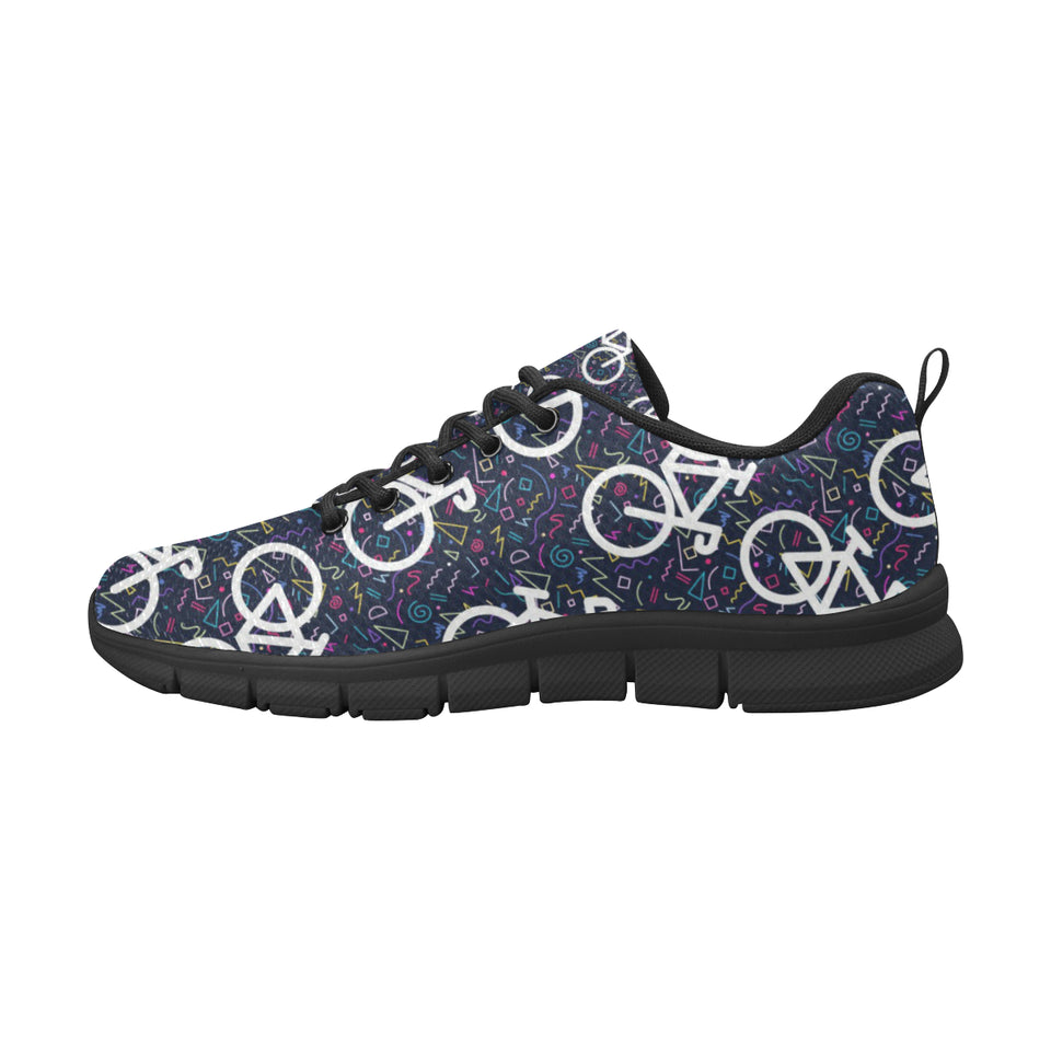 Bicycle Pattern Print Design 03 Men's Breathable Sneakers ( Model 055)