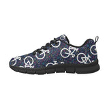 Bicycle Pattern Print Design 03 Men's Breathable Sneakers ( Model 055)