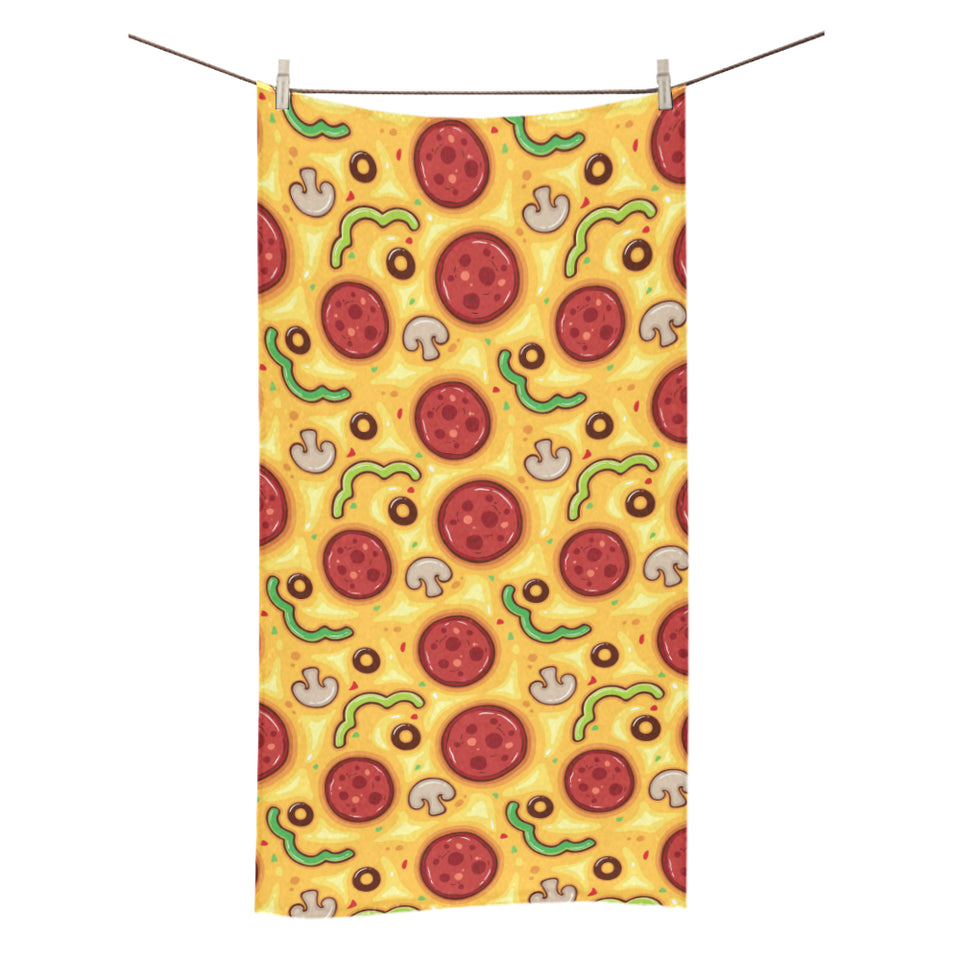 Pizza texture pattern Bath Towel