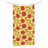 Pizza texture pattern Bath Towel