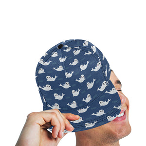 Cute white baby sea lion seal pattern All Over Print Snapback Cap