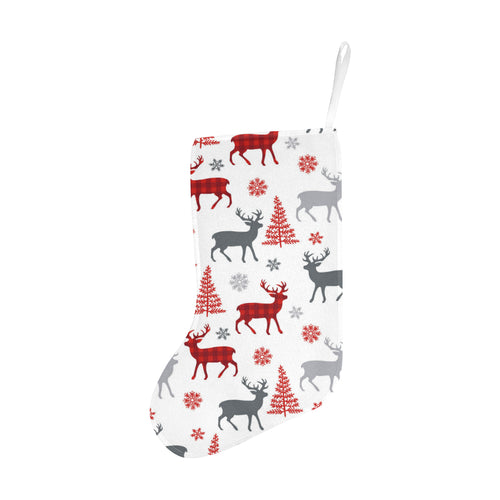 Deer tree snowflakes chrismas pattern Christmas Stocking