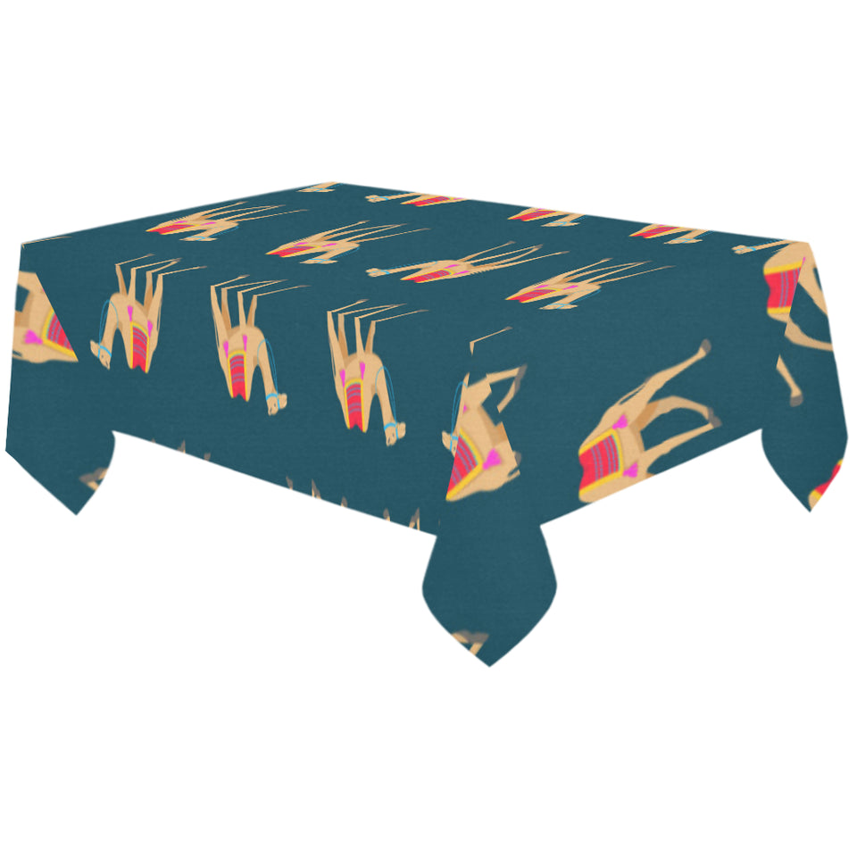 Camel pattern blue blackground Tablecloth
