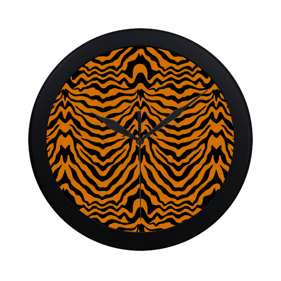 Bengal tigers skin print pattern Elegant Black Wall Clock