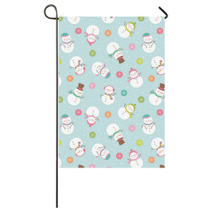 Cute snowman snowflake pattern House Flag Garden Flag