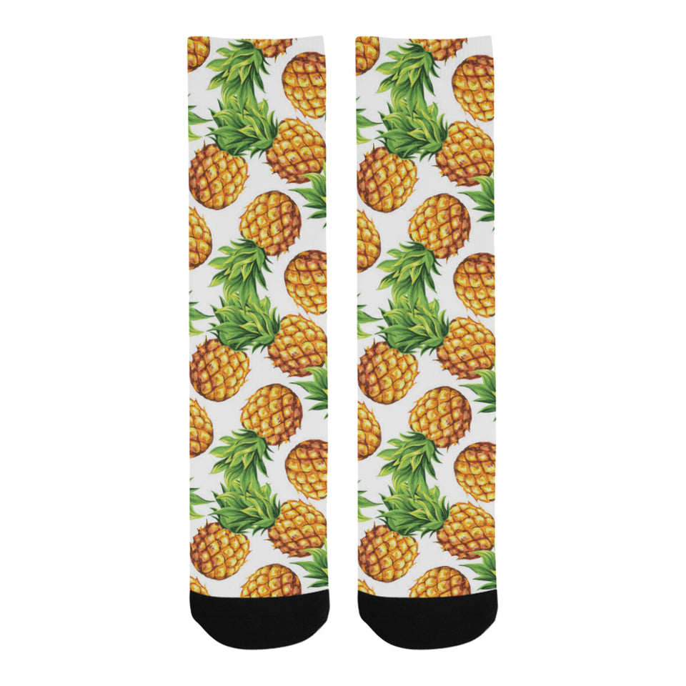 Pineapples design pattern Crew Socks