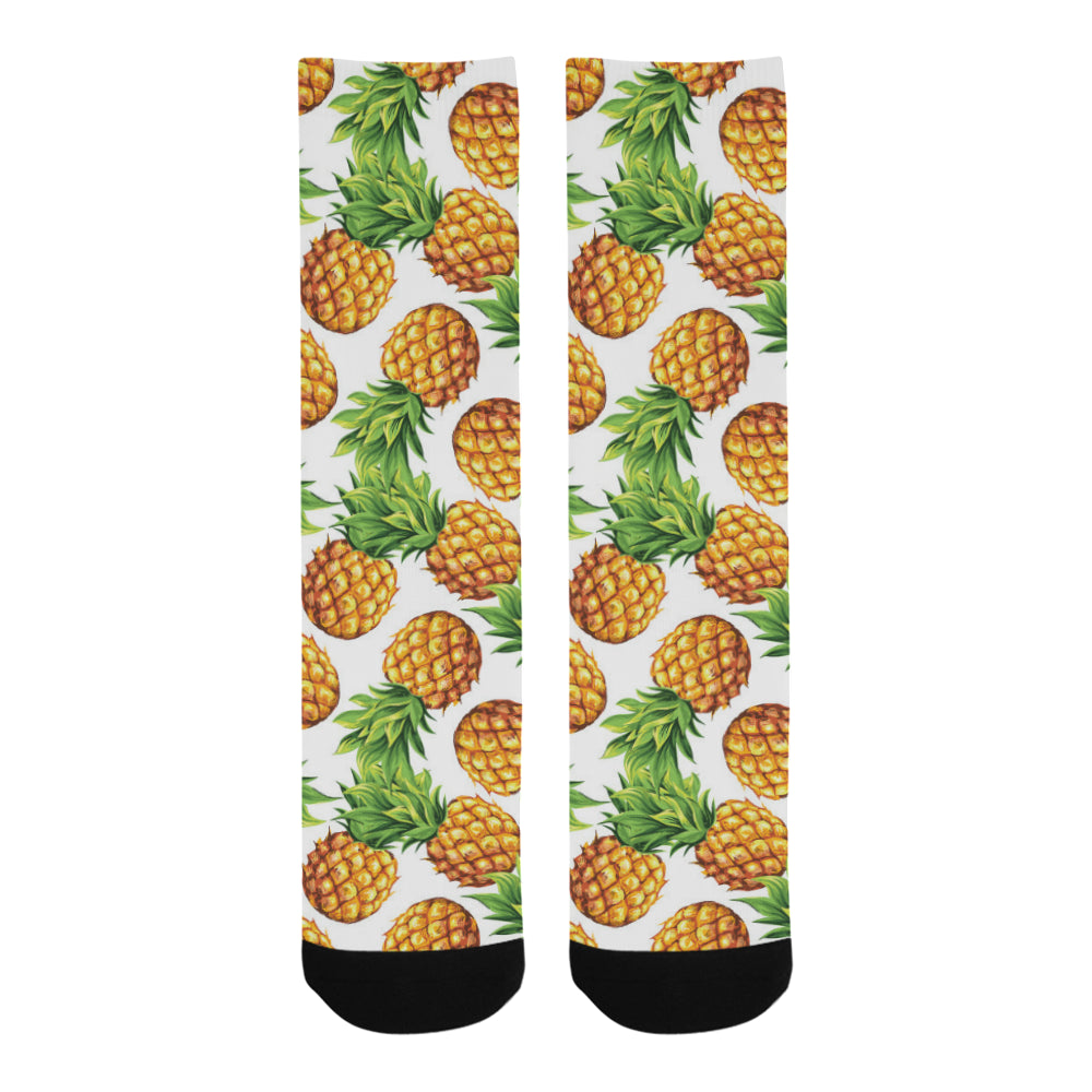 Pineapples design pattern Crew Socks