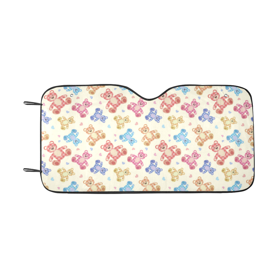 Teddy Bear Pattern Print Design 05 Car Sun Shade