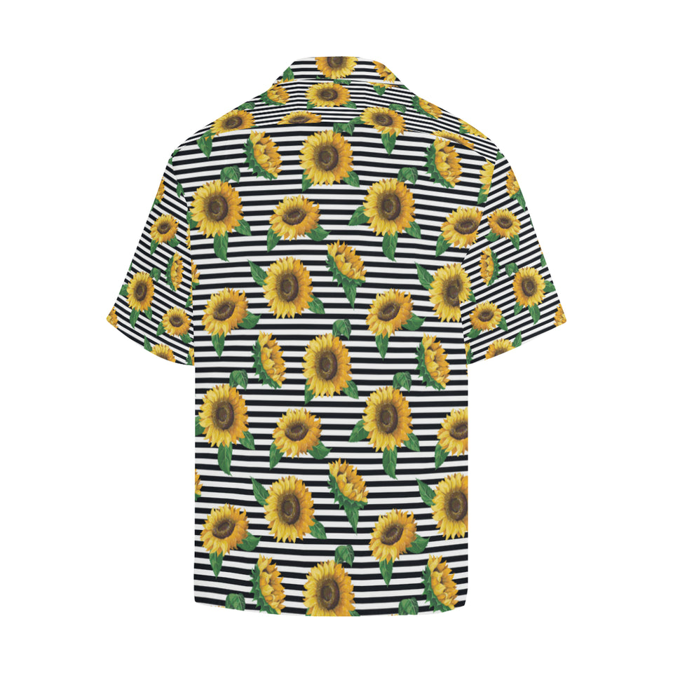 sunflowers ribbon background Men's All Over Print Hawaiian Shirt