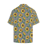 sunflowers ribbon background Men's All Over Print Hawaiian Shirt