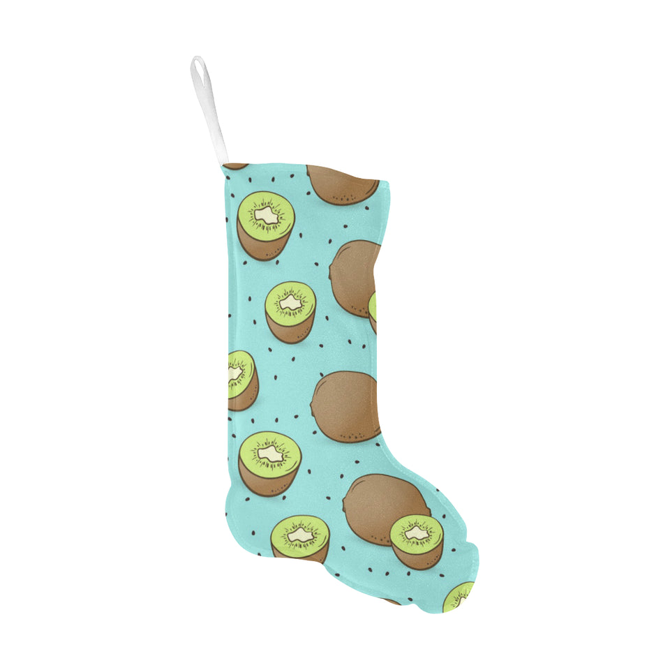Kiwi blue background Christmas Stocking
