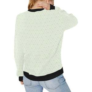 Cucumber pattern background Women's Crew Neck Sweatshirt