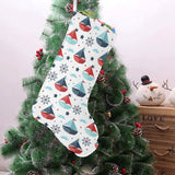 Cute color paper sailboat pattern Christmas Stocking