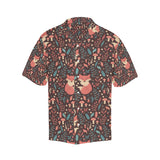 fox leaves mushroom pattern Men's All Over Print Hawaiian Shirt
