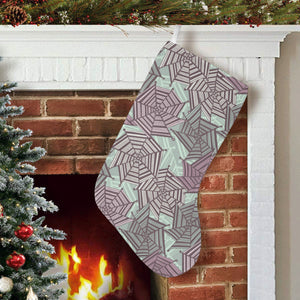 Spider web cobweb design color pattern Christmas Stocking