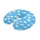 Cute sea lion seal pattern background U-Shaped Travel Neck Pillow