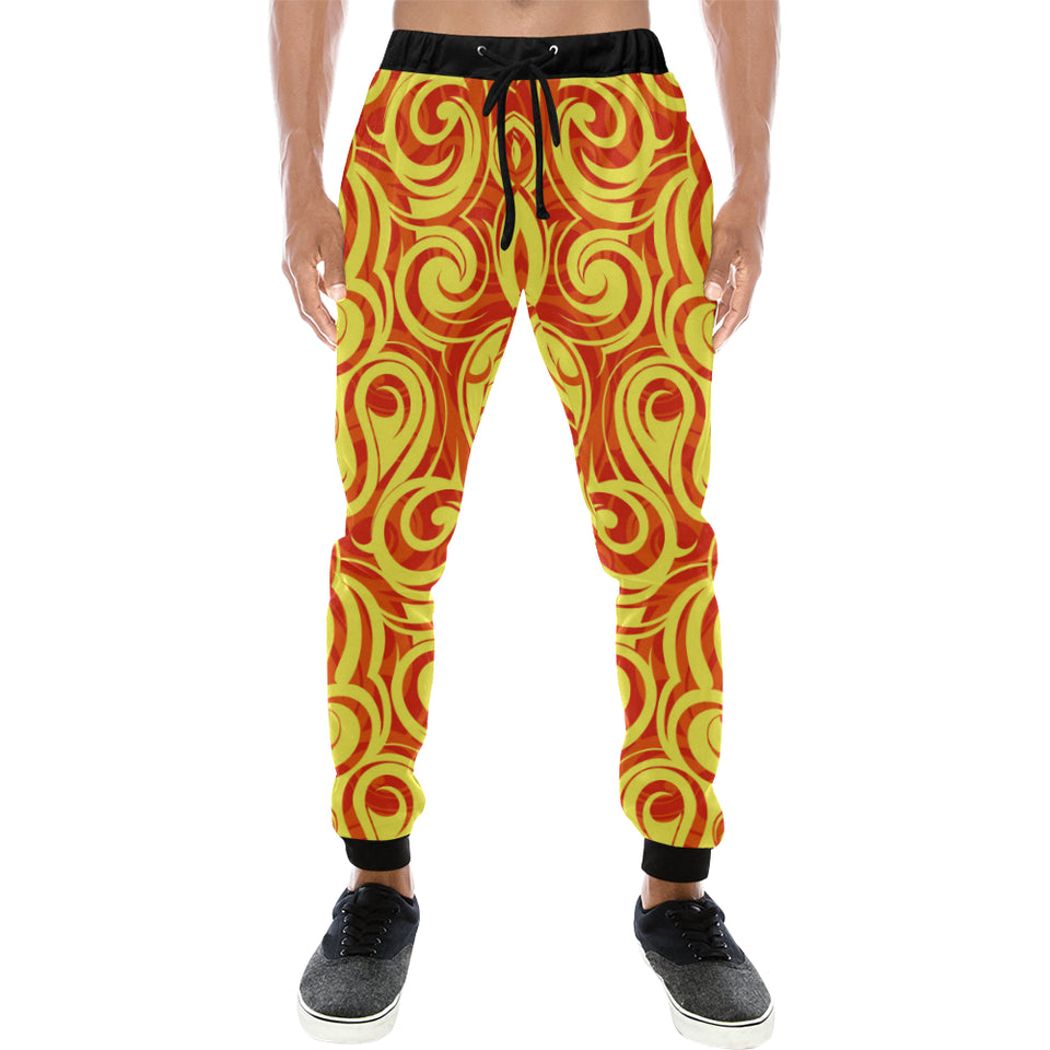 Fire flame design pattern Unisex Casual Sweatpants