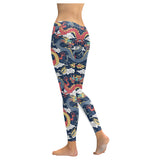 Blue red dragon cloud pattern Women's Legging Fulfilled In US