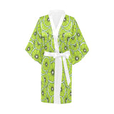 Slices of Lime design pattern Women's Short Kimono Robe