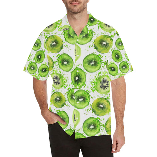 Watercolor kiwi pattern Men's All Over Print Hawaiian Shirt