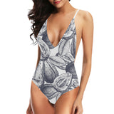 Guava tropical hand drawn pattern Women's One-Piece Swimsuit