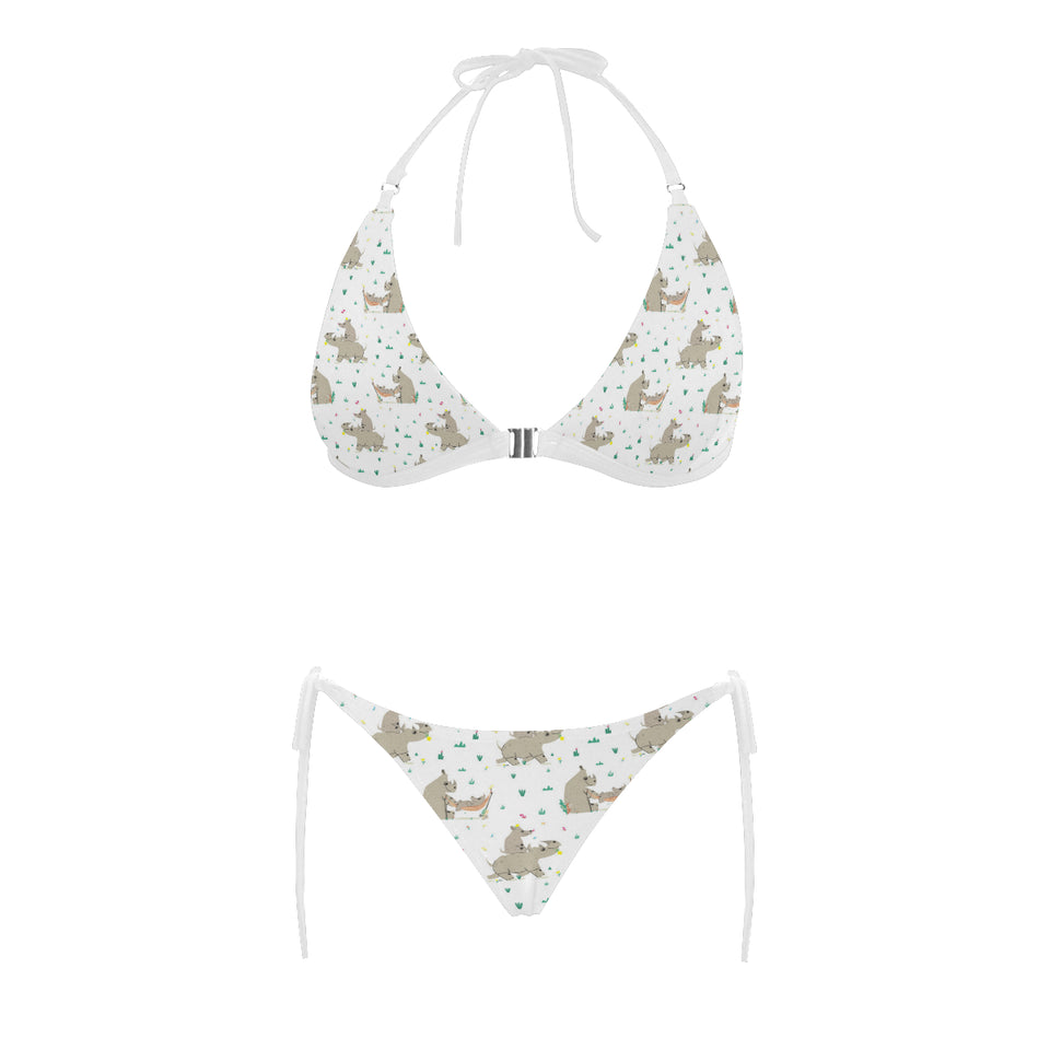 Cute Rhino pattern background Sexy Bikinis Two-Piece Swimsuits