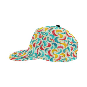 Colorful moon pattern All Over Print Snapback Cap