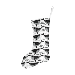 Black whale pattern Christmas Stocking